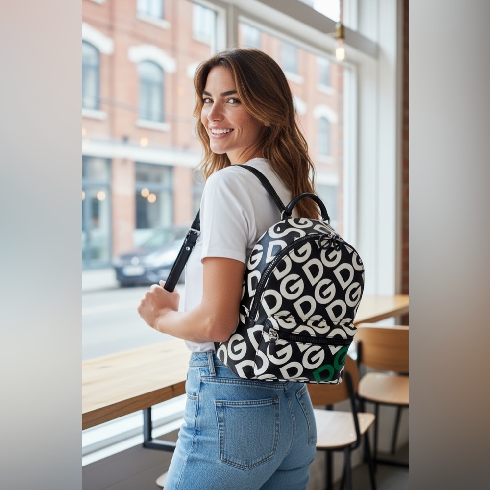 DOLCE & GABBANA Backpack MONOGRAM NYLON - LEATHER BACKPACK NWT $1883